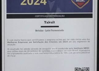 Yakult está entre as melhores no Prêmio MESC 2024