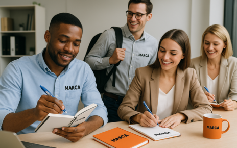 Material de escritório personalizado reforça branding